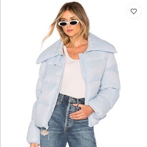 Revolve X Kendall + Kylie Puffer Jacket Ice Blue